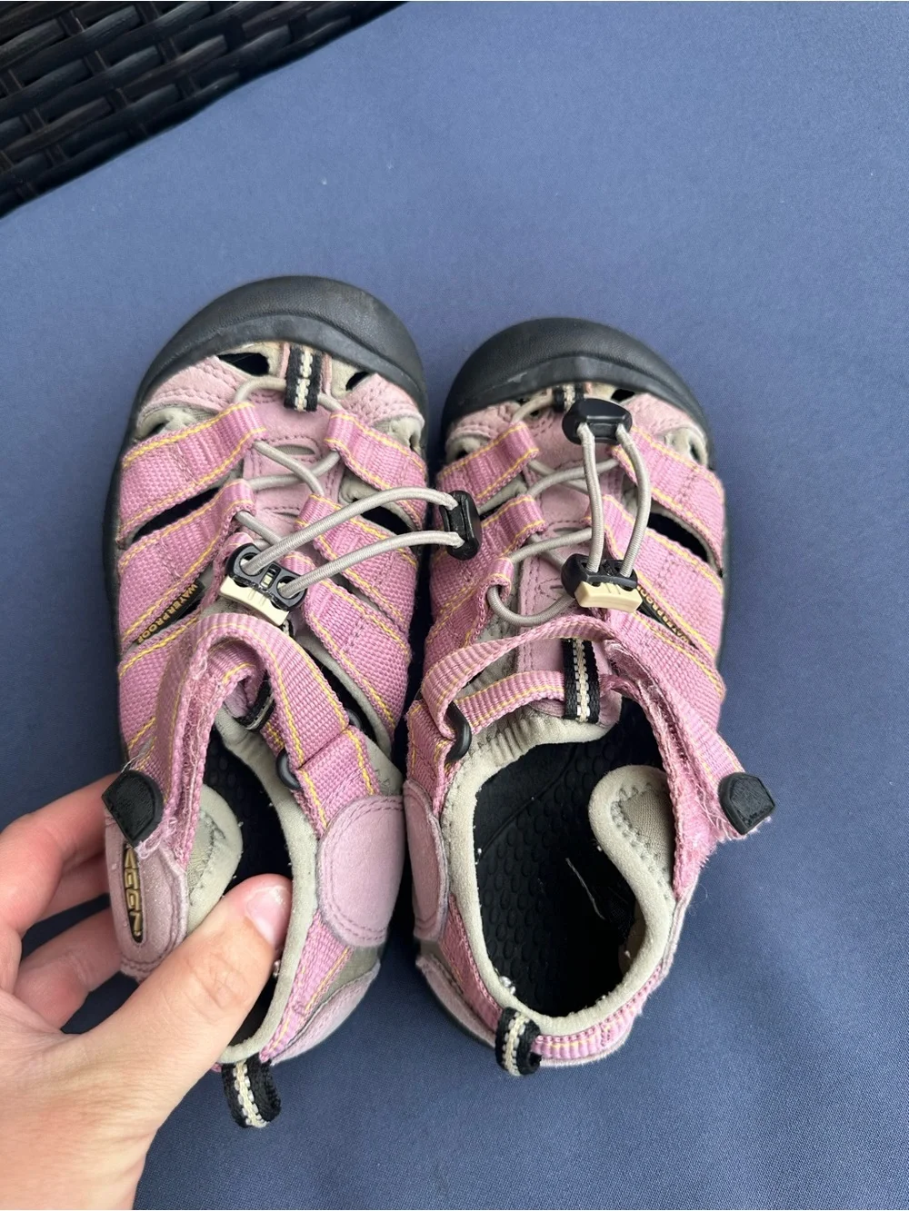 Keen Kids Pink and Black Closed-Toe Waterproof Sandals